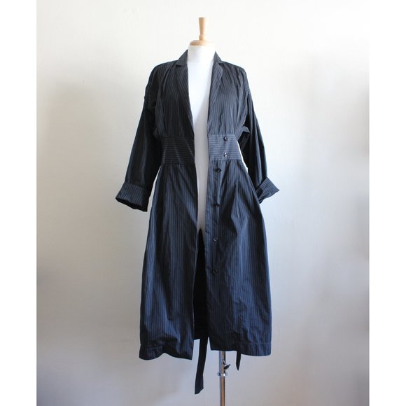 Odeeh Belted Pinstripe Wrap Dress - Picture 9 of 16